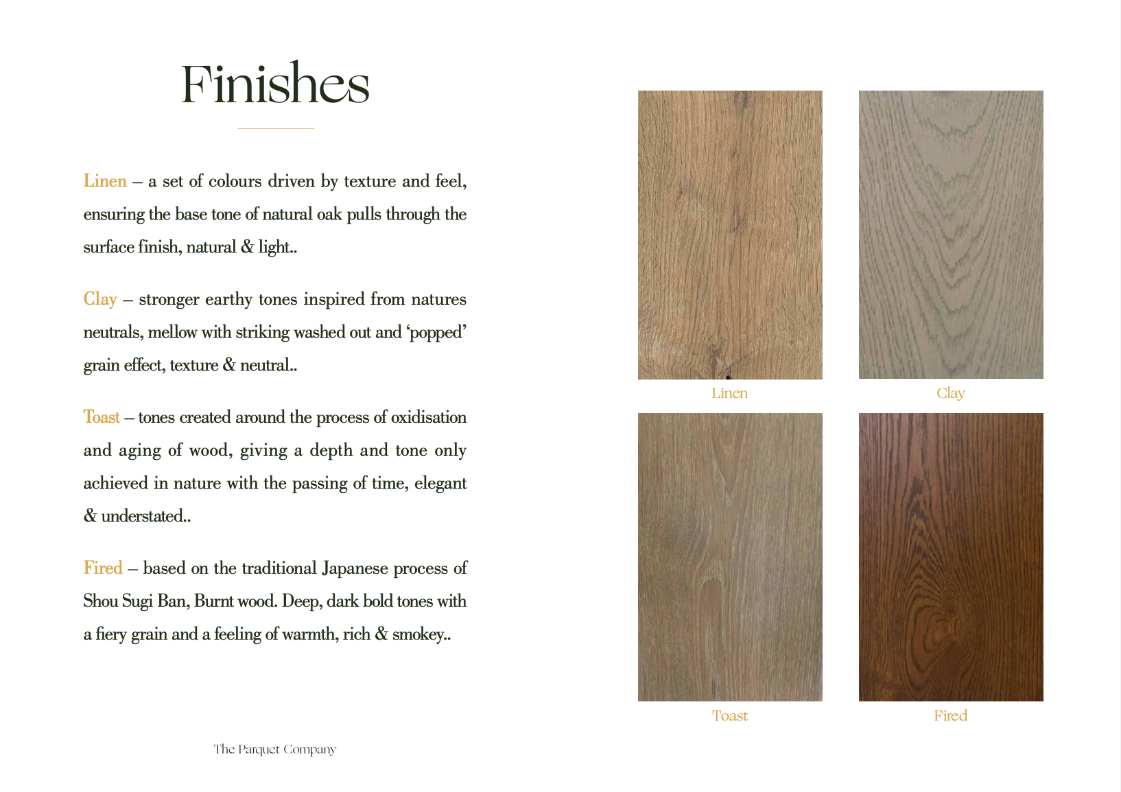 Finishes