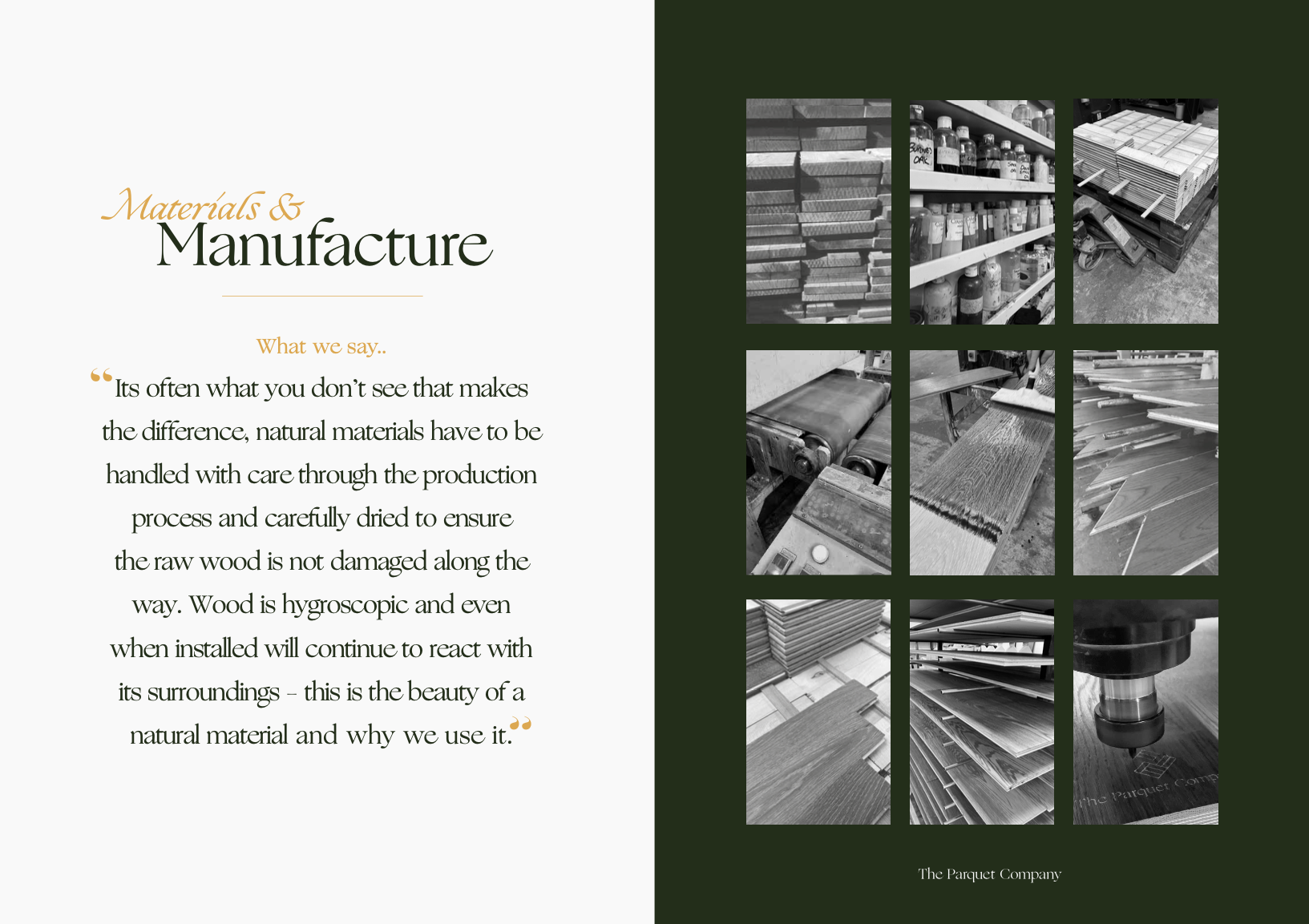 Materials & Manufacture